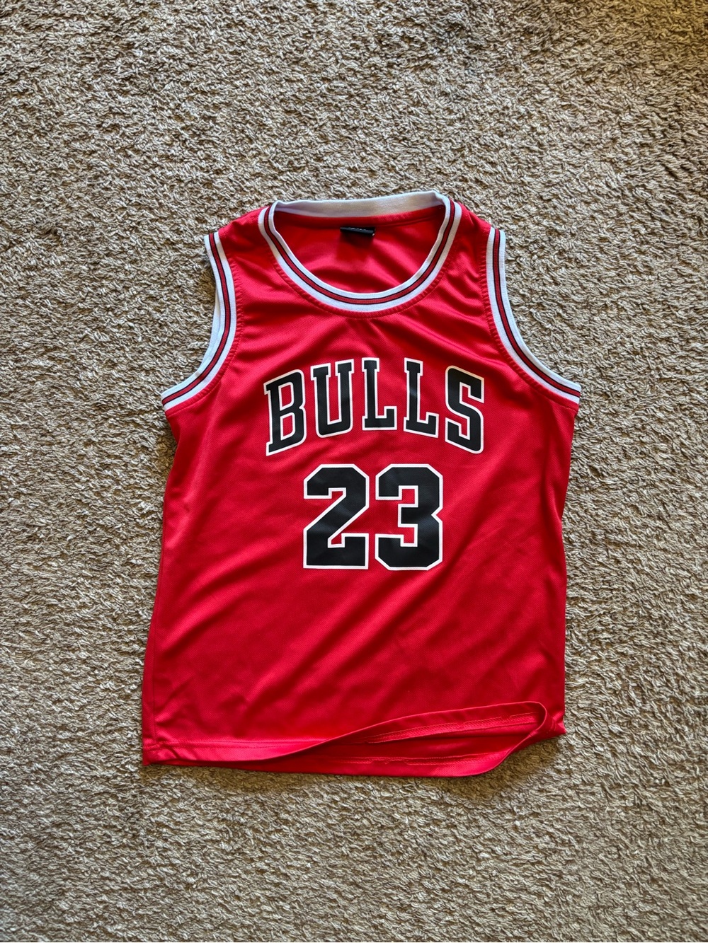 Sporto Red Basketball Jersey with Black and White Trim